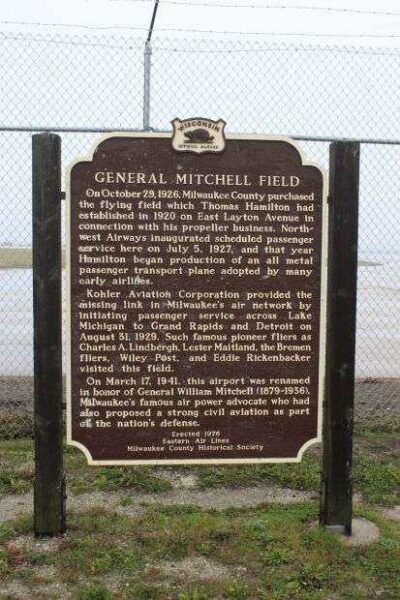 GENERAL MITCHELL FIELD MEMORIAL MARKER