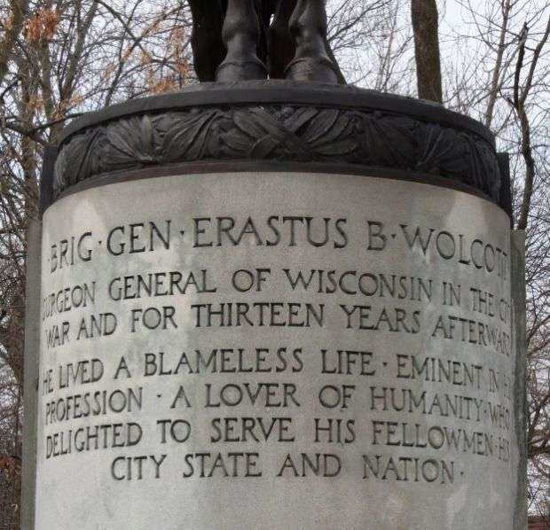 BRIG. GEN. ERASTUS B. WOLCOTT WAR MEMORIAL FACE STONE