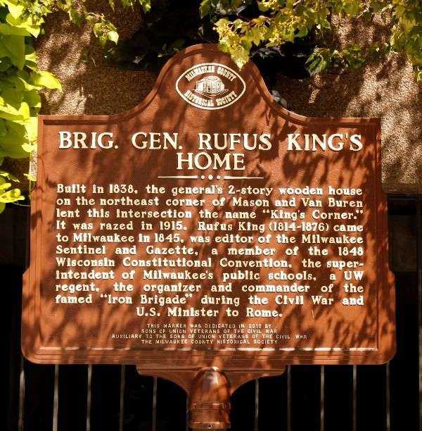 BRIG. GEN. RUFUS KING WAR MEMORIAL MARKER