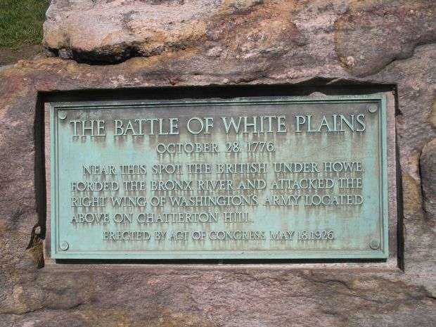 THE BATTLE OF WHITE PLAINS REVOLUTIONARY WAR MEMORIAL CANNON PLAQUE