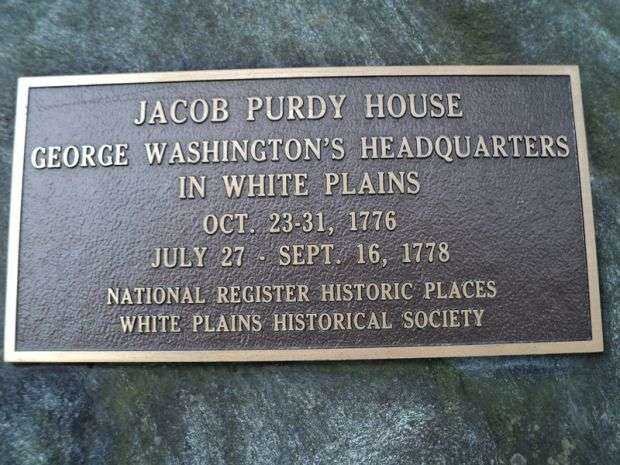 JACOB PURDY HOUSE REVOLUTIONARY WAR MEMORIAL PLAQUE