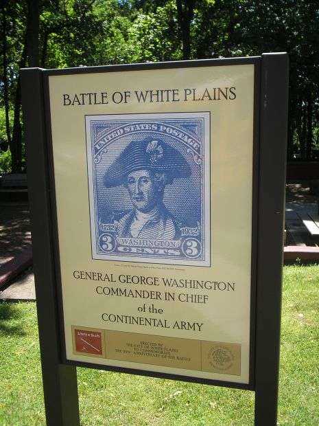 BATTLE OF WHITE PLAINS CONTINENTAL ARMY WAR MEMORIAL MARKER FRONT