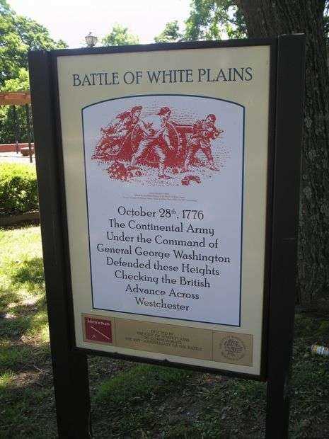 BATTLE OF WHITE PLAINS REVOLUTIONARY WAR MARKER FRONT