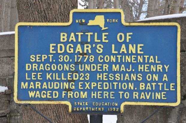 BATTLE OF EDEGAR’S LANE REVOLUTIONARY WAR MEMORIAL MARKER