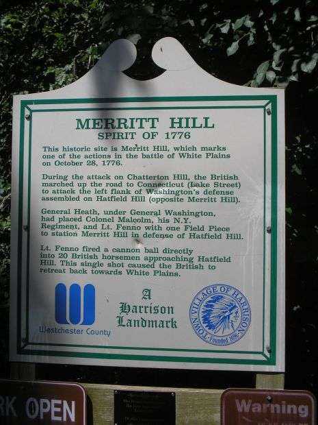MERRITT HILL REVOLUTIONARY WAR MEMORIAL MARKER I