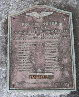 BETHLEM KOREAN WAR MEMORIAL