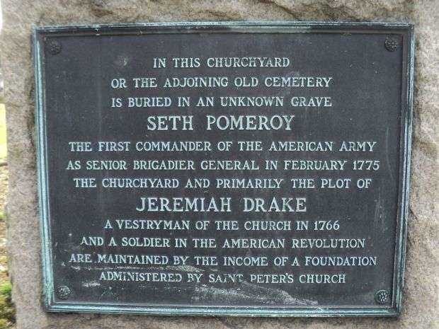 SETH POMERY AND JEREMIAH DRAKE REVOLUTIONARY WAR MEMORIAL