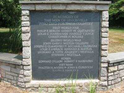 UNIONVILLE VETERANS MEMORIAL