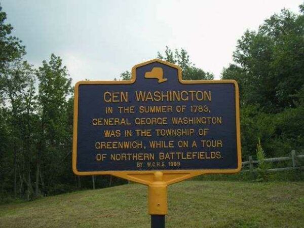 GEN. WASHINGTON GREENWICH REVOLUTIONARY WAR MEMORIAL MARKER