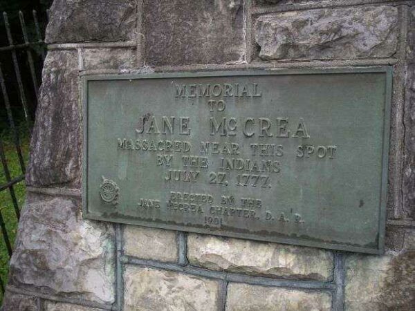 MEMORIAL TO JANE MCCREA REVOLUTIONARY WAR MEMORIAL