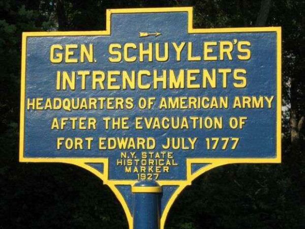 GEN. SCHUYLER’S INTRENCHMENTS REVOLUTIONARY WAR MEMORIAL MARKER