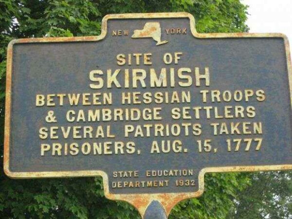 SITE OF SKIRMISH REVOLUTIONARY WAR MEMORIAL MARKER