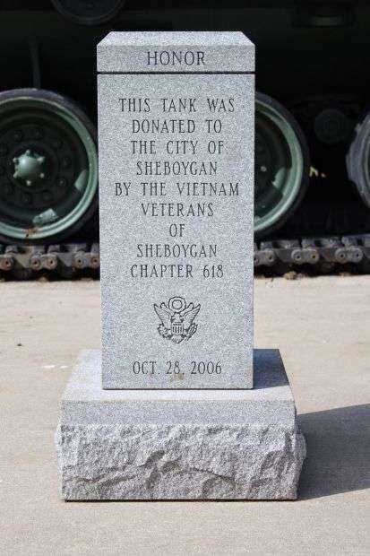 SHEBOYGAN VIETNAM VETERANS MEMORIAL TANK FACE STONE