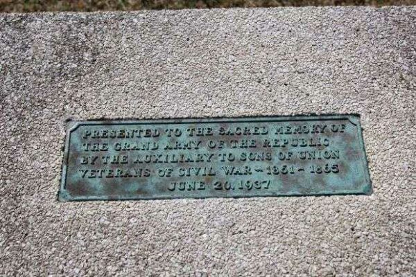 SHEBOYGAN CIVIL WAR MEMORIAL BENCH PLAQUE
