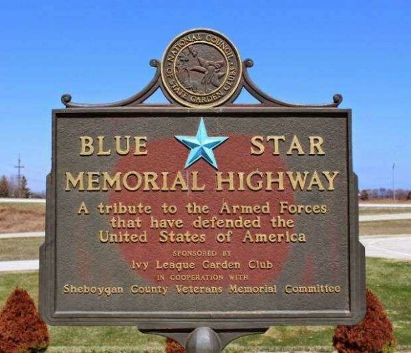 SHEBOYGAN BLUE STAR MEMORIAL HIGHWAY MARKER