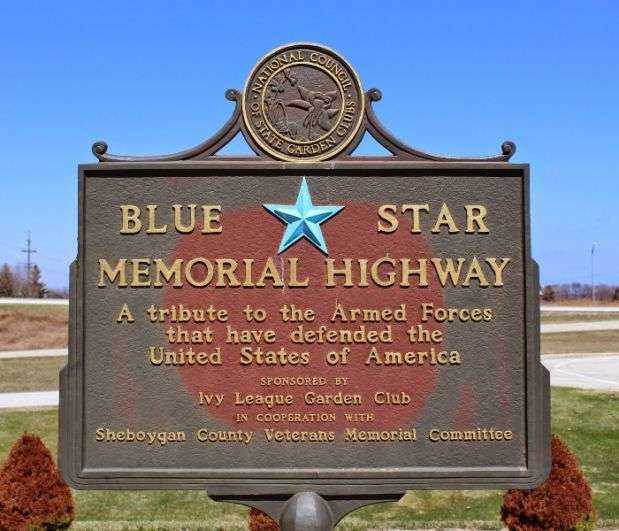 SHEBOYGAN BLUE STAR MEMORIAL HIGHWAY MARKER