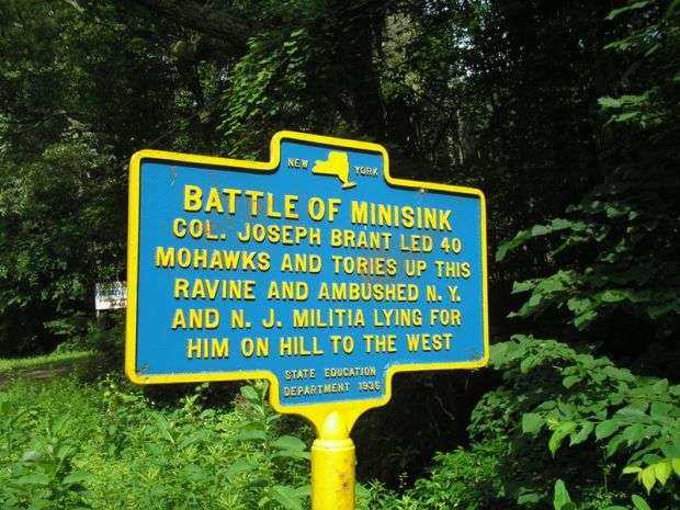 BATTLE OF MINISINK REVOLUTIONARY WAR MEMORIAL MARKER III