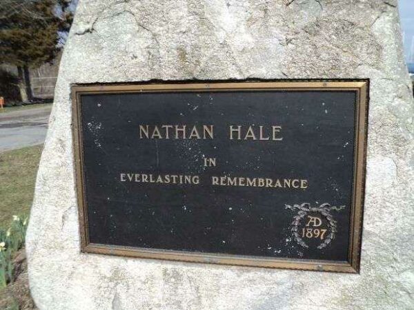 NATHAN HALE EVERLASTING REMEMBRANCE REVOLUTIONARY WAR MEMORIAL