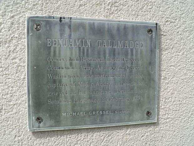BENJAMIN TALLMADGE REVOLUTIONARY WAR MEMORIAL PLAQUE