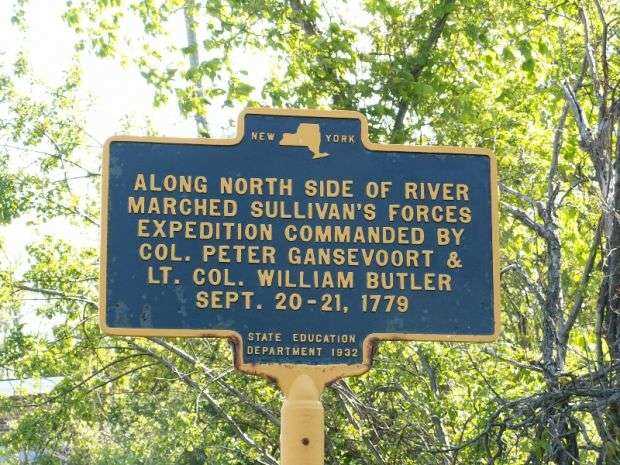 ALONG NORTH SIDE OF RIVER REVOLUTIONARY WAR MEMORIAL MARKER