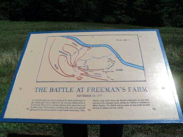 THE BATTLE OF FREEMAN’S FARM REVOLUTIONARY WAR MEMORIAL PLAQUE
