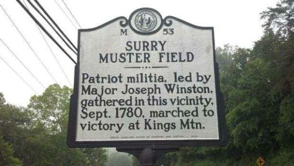 SURRY MUSTER FIELD REVOLUTIONARY WAR MEMORIAL MARKER