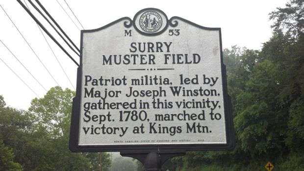 SURRY MUSTER FIELD REVOLUTIONARY WAR MEMORIAL MARKER