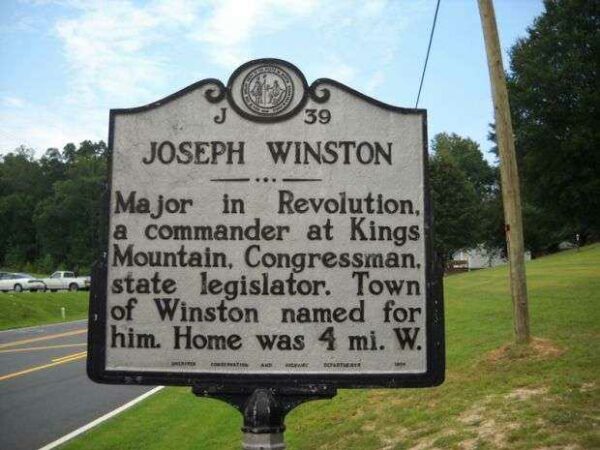 JOSEPH WINSTON REVOLUTIONARY SOLDIER MEMORIAL MARKER