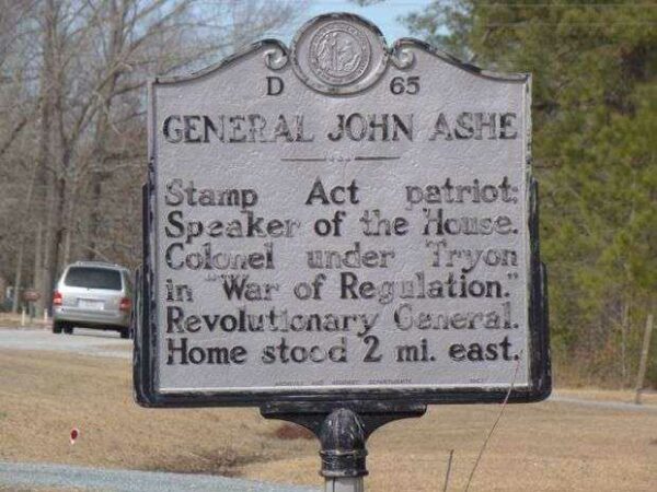 GENERAL JOHN ASHE REVOLUTIONARY WAR MEMORIAL MARKER