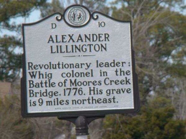ALEXANDER LILLINGTON REVOLUTIONARY WAR MEMORIAL MARKER