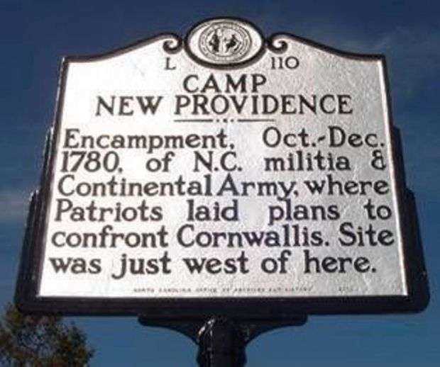 CAMP NEW PROVIDENCE REVOLUTIONARY WAR MEMORIAL MARKER