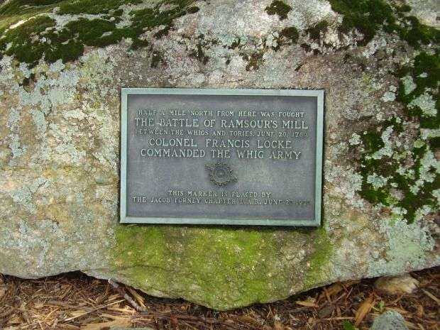 THE BATTLE OF RAMSOUR’S MILL REVOLUTIONARY WAR MEMORIAL