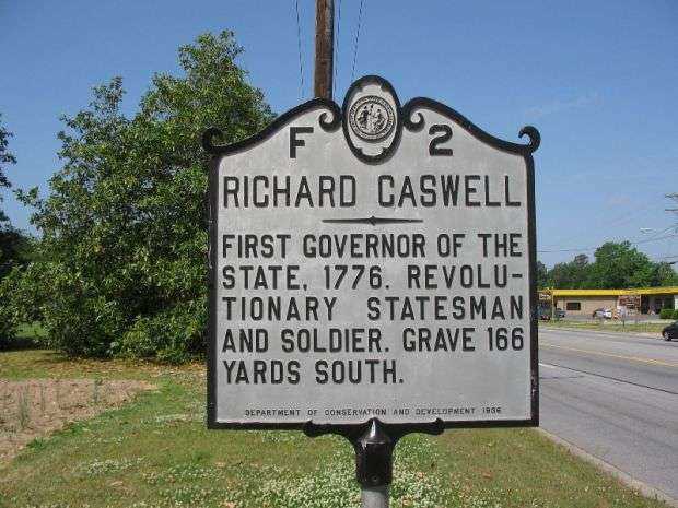 RICHARD CASWELL REVOLUTIONARY SOLDIER MEMORIAL MARKER