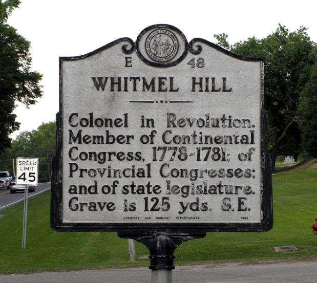 WHITMEL HILL REVOLUTIONARY SOLDIER MEMORIAL MARKER