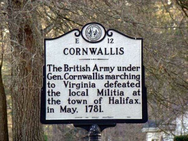 CORNWALLIS REVOLUTIONARY WAR MEMORIAL MARKER