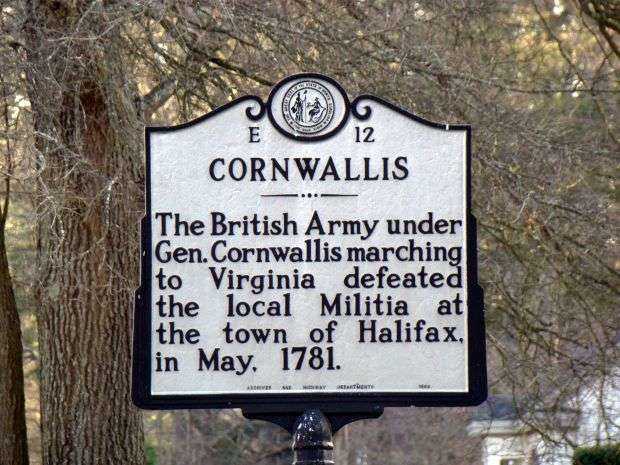 CORNWALLIS REVOLUTIONARY WAR MEMORIAL MARKER
