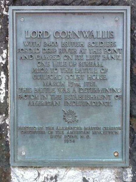 LORD CORNWALLIS REVOLUTIONARY WAR MEMORIAL
