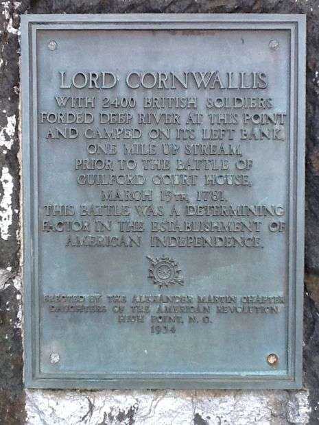 LORD CORNWALLIS REVOLUTIONARY WAR MEMORIAL