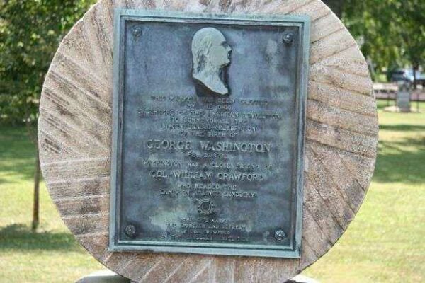 COL. WILLIAM CRAWFORD WAR MEMORIAL PLAQUE SIDE B