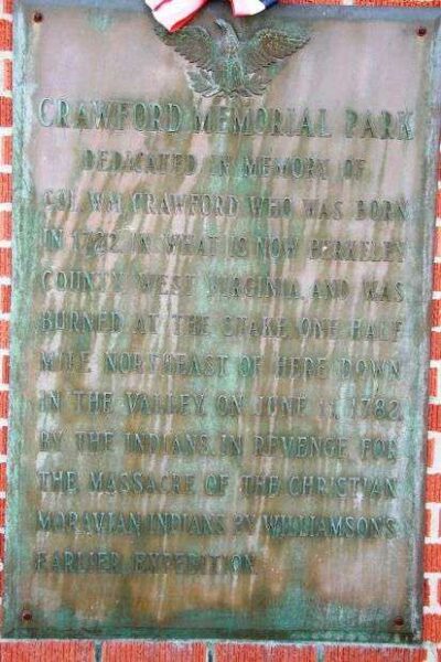 CRAWFORD MEMORIAL PARK PLAQUE