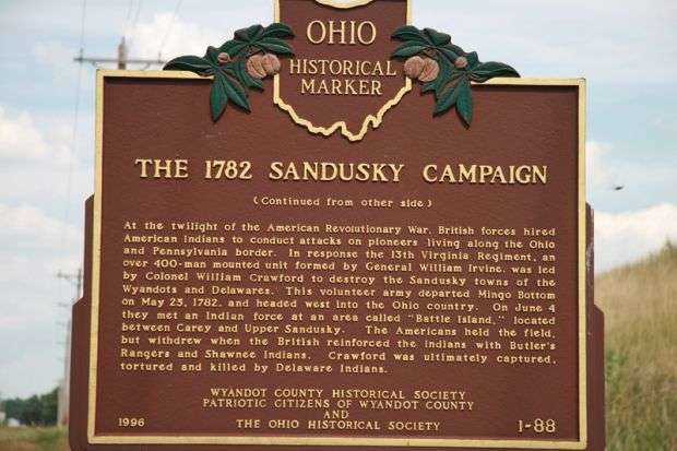 THE 1782 SANDUSKY CAMPAIGN REVOLUTIONARY WAR MEMORIAL MARKER