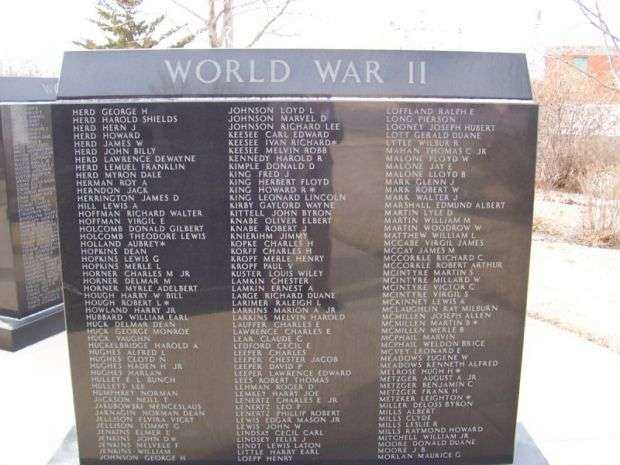 COMANCHE COUNTY VETERANS MEMORIAL WORLD WAR II WALL C