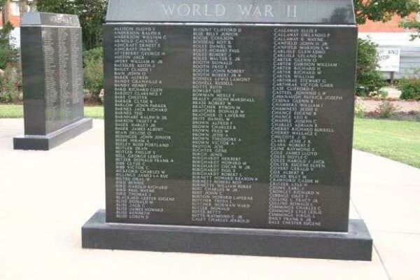 COMANCHE COUNTY VETERANS MEMORIAL WORLD WAR II WALL A