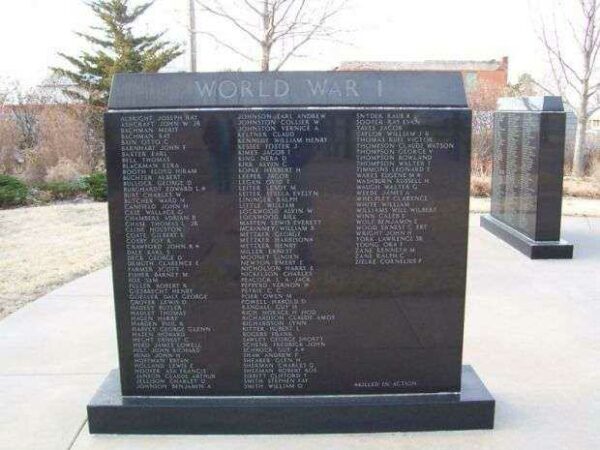 COMANCHE COUNTY VETERANS MEMORIAL WORLD WAR I WALL