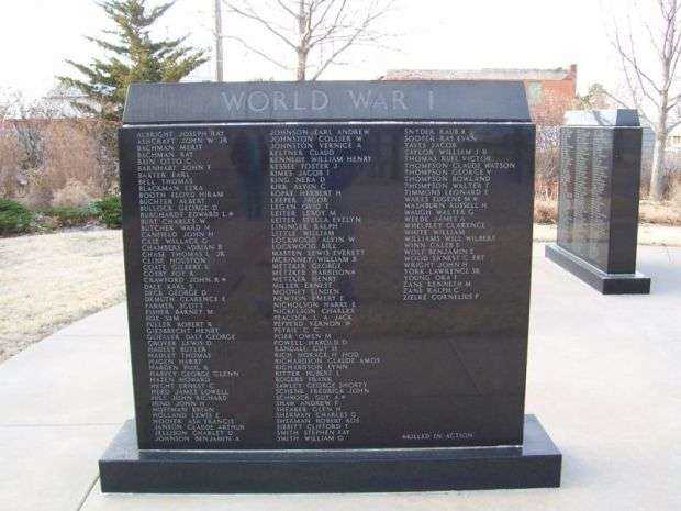 COMANCHE COUNTY VETERANS MEMORIAL WORLD WAR I WALL