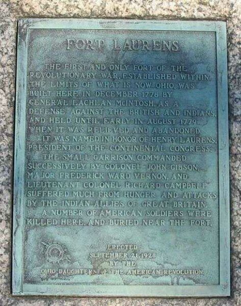 FORT LAURENS REVOLUTIONARY WAR MEMORIAL