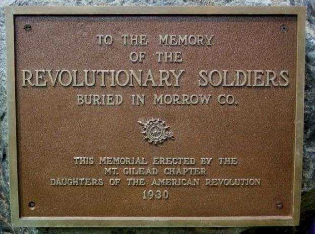 MORROW COUNTY REVOLUTIONARY SOLDIERS MEMORIAL PLAQUE