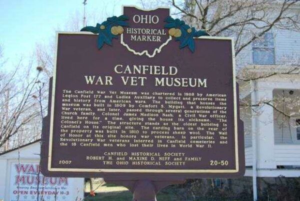 CANFIELD WAR VET MUSEUM MEMORIAL MARKER