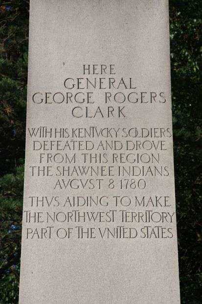 GENERAL GEORGE ROGERS CLARK WAR MEMORIAL FACE STONE