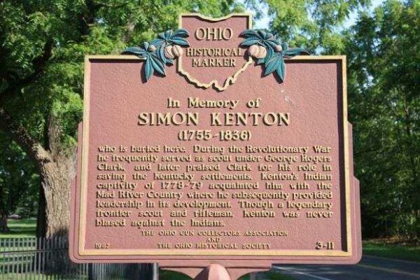 IN MEMORY OF SIMON KENTON REVOLUTIONARY WAR MEMORIAL MARKER